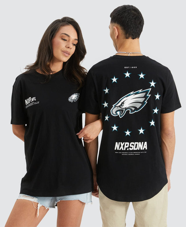 Nena & Pasadena Philadelphia Cape Back T-Shirt Jet Black