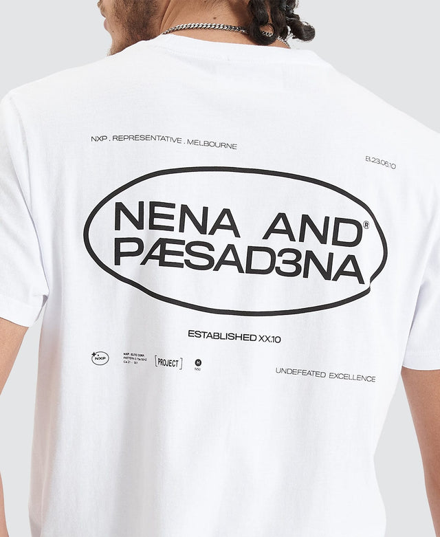 Nena & Pasadena Project Dual Curved Tee - Optical White WHITE