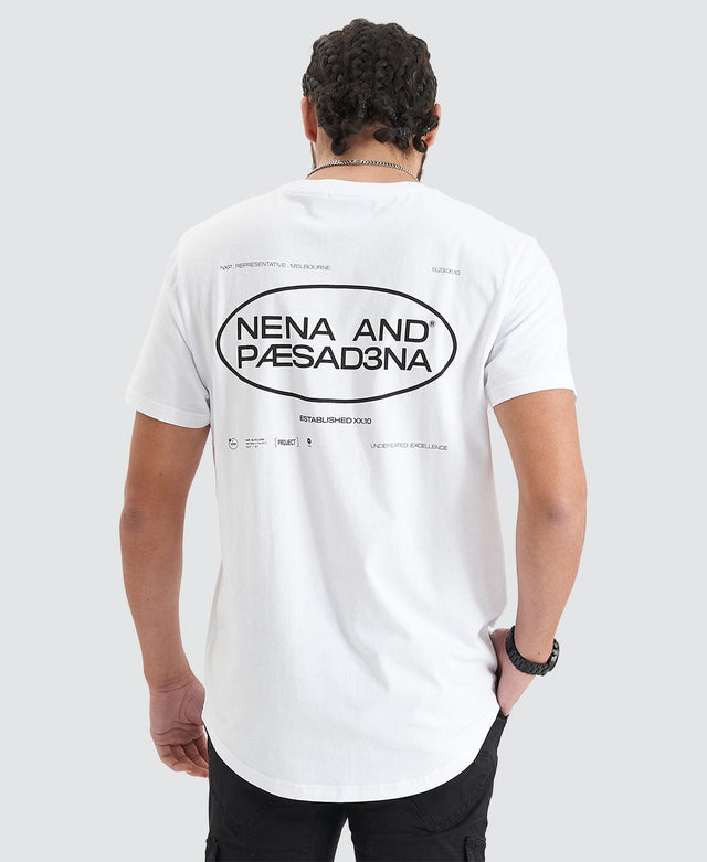 Nena & Pasadena Project Dual Curved Tee - Optical White WHITE