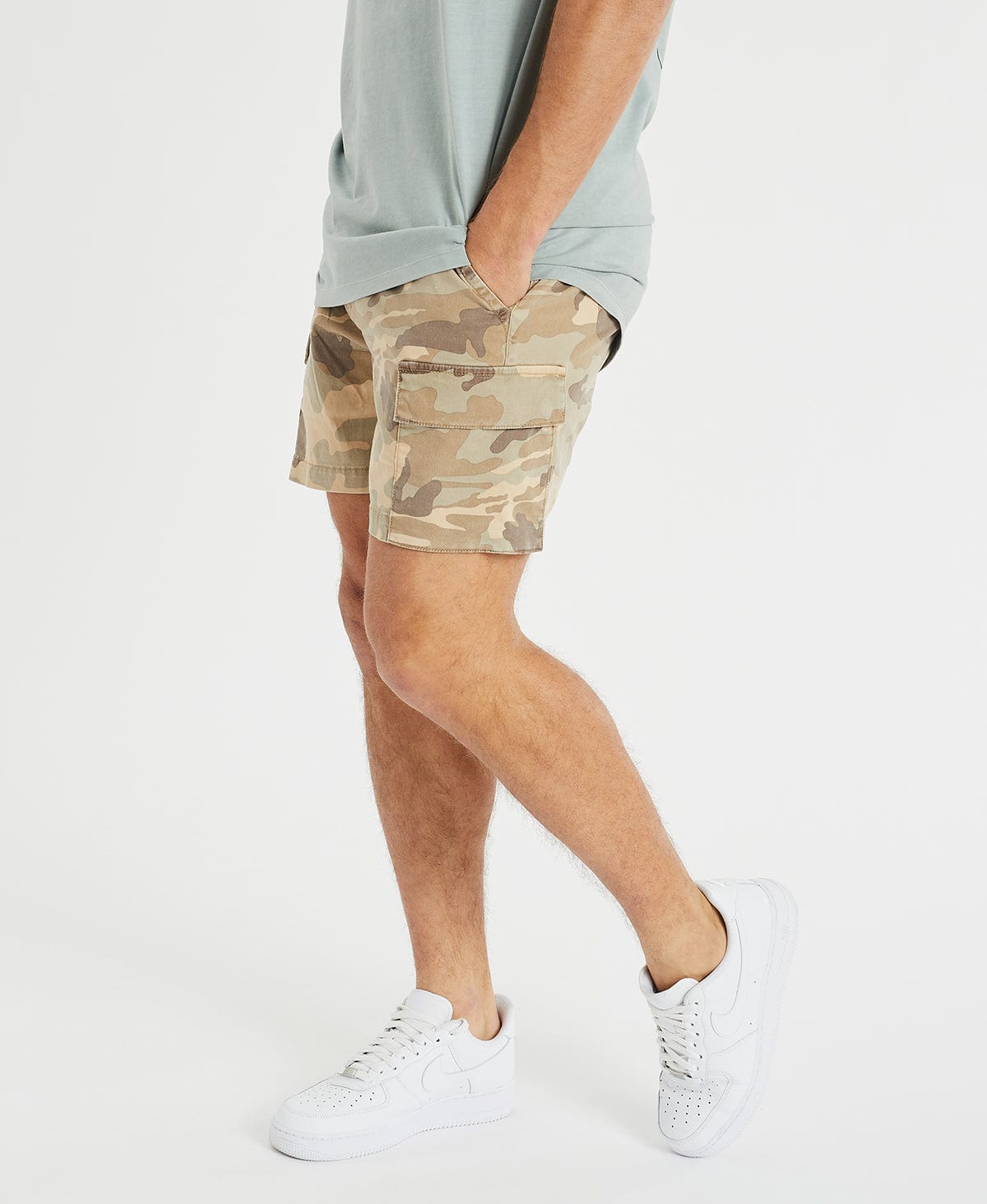 Grey camouflage hot sale cargo shorts