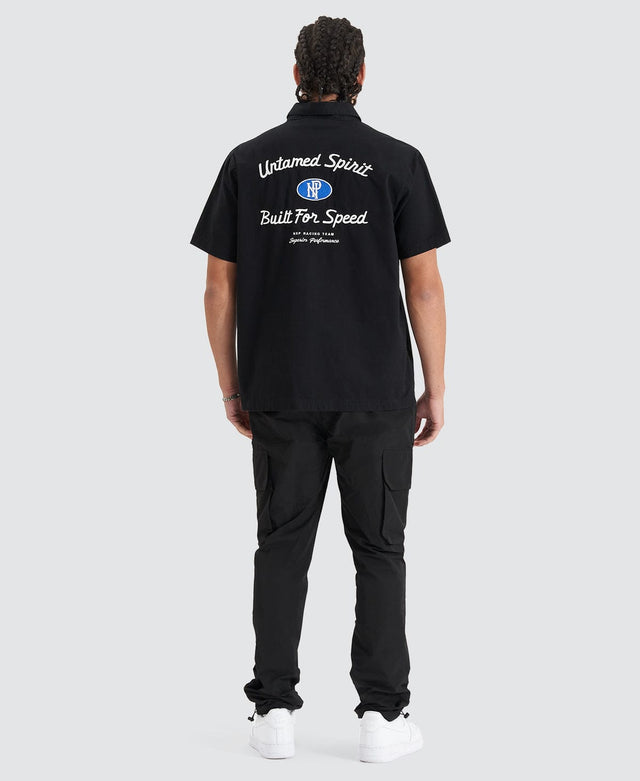 Nena & Pasadena Rebound Mechanic S/S Shirt - Jet Black BLACK
