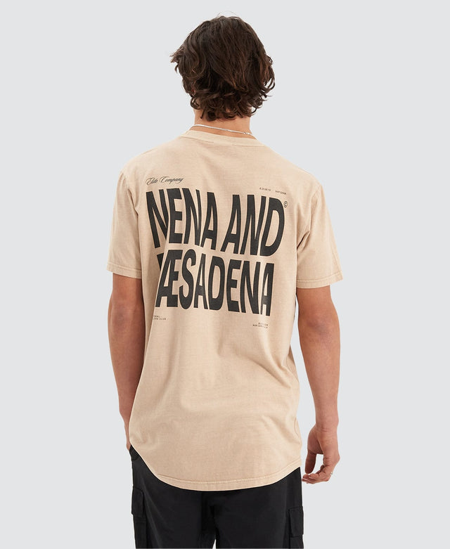 Nena & Pasadena Redeemer Scoop Back T-Shirt Pigment Oxford Tan