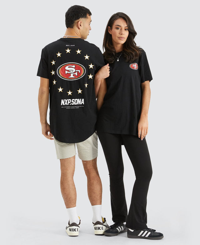 Nena & Pasadena San Francisco Cape Back T-Shirt Jet Black