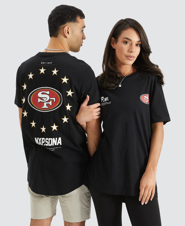 Nena & Pasadena San Francisco Cape Back T-Shirt Jet Black