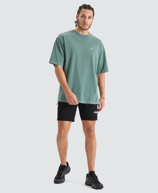 Nena & Pasadena Sandboard Heavy Oversized Tee - Pigment Silver Pine GREEN