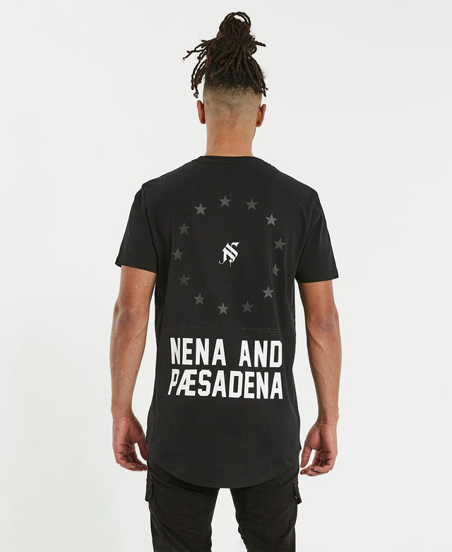 Nena & Pasadena Silverlight Cape Back T-Shirt Jet Black