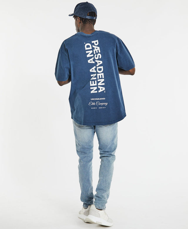 Nena & Pasadena Status Box Fit Scoop T-Shirt Pigment Insignia Blue