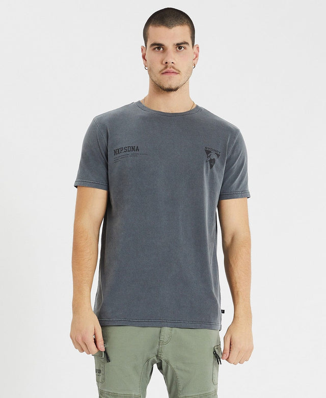 Nena & Pasadena Sydney Cape Back T-Shirt Pigment Charcoal Grey