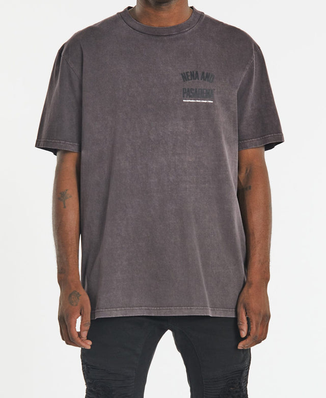 Nena & Pasadena Transfer Relaxed T-Shirt Pigment Shale Brown