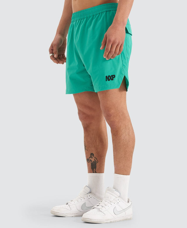 Nena & Pasadena Trigger Elastic Waist Shorts Mint Green