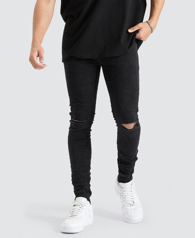 Nena & Pasadena Tyler Super Skinny Fit Jean Vintage Black