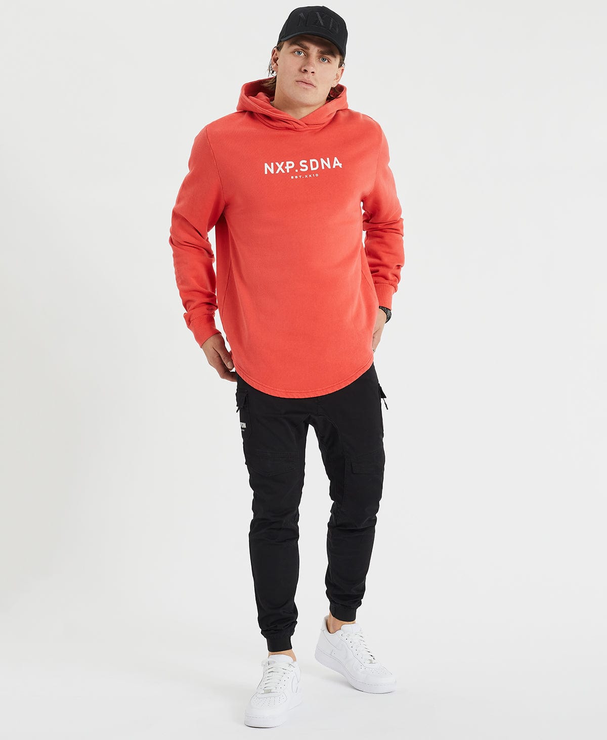 United Hooded Dual Curved Jumper Red – Neverland Store