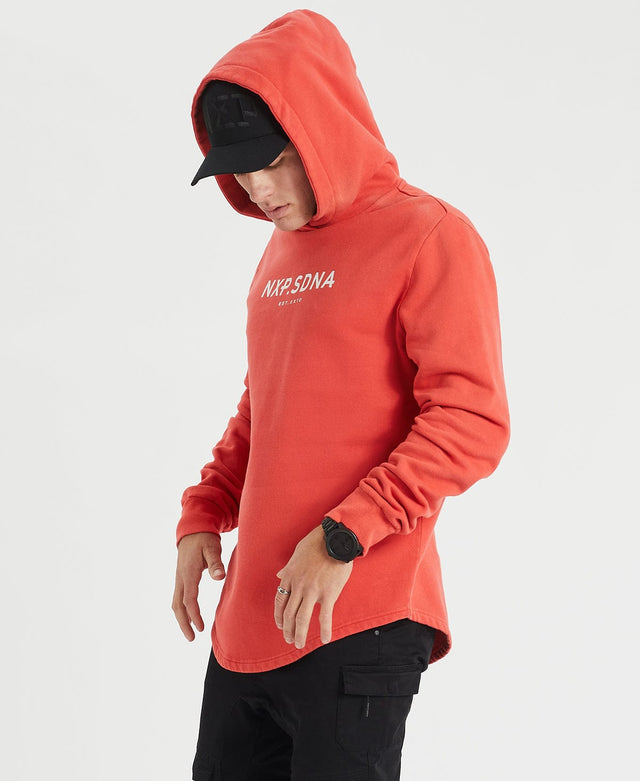 Nena & Pasadena United Hooded Dual Curved Sweater - Poppy Red RED