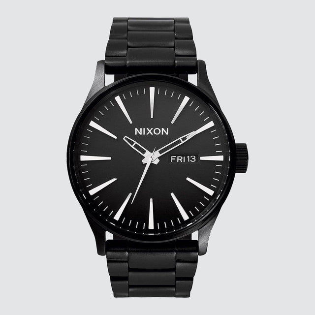 Sentry Stainless Steel Watch All Black/ White