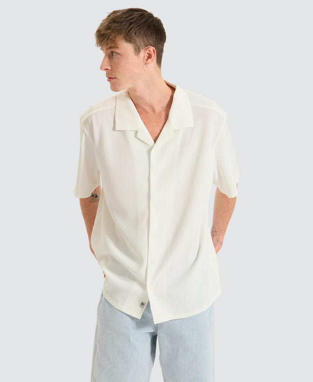 Nomadic Baroque Cropped Resort Shirt White