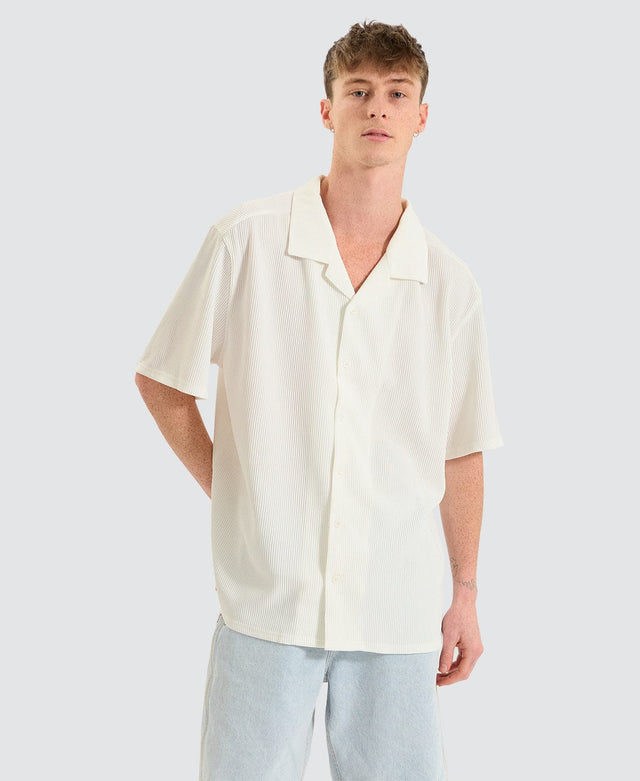 Nomadic Baroque Cropped Resort Shirt White