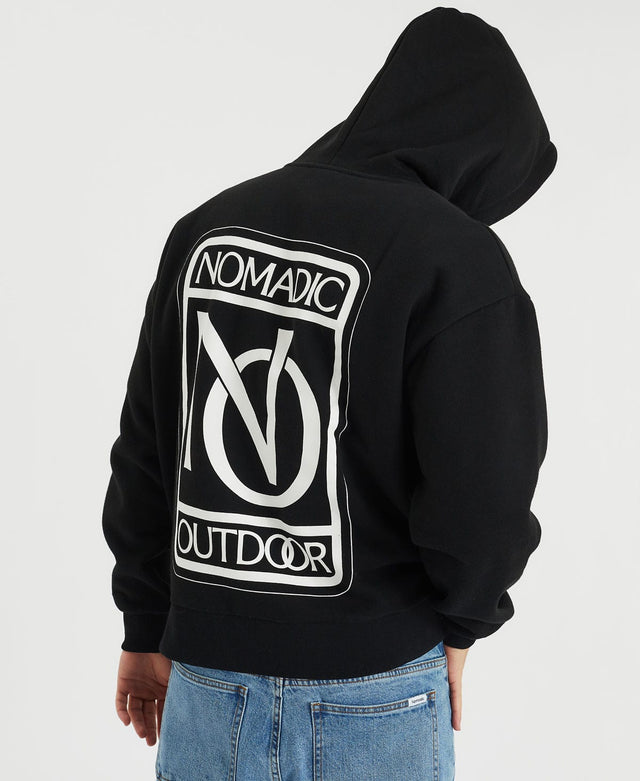 Nomadic Beresford Relaxed Hooded Sweater - Anthracite Black BLACK
