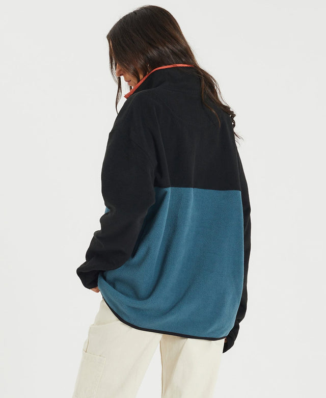 Nomadic Bjorkdale Pull Over Sweater - Black/Dragonfly Multi Colour