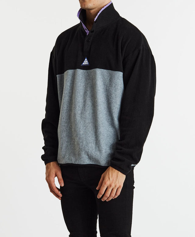 Nomadic Brave Pull Over Sweater - Black/Grey Marle BLACK