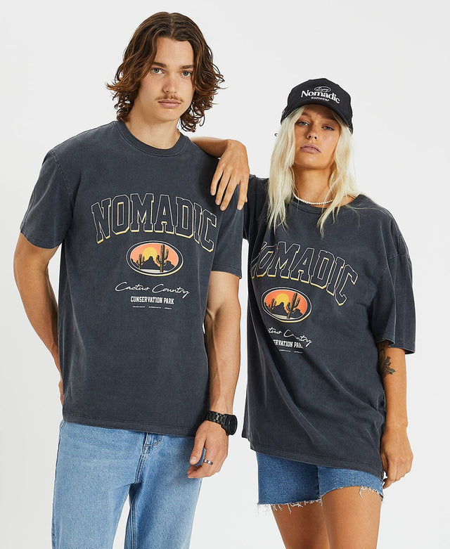 Nomadic Conservatory Relaxed Tee - Pigment Asphalt GREY