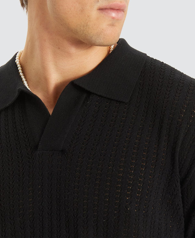Nomadic Copacetic Polo Knit Black
