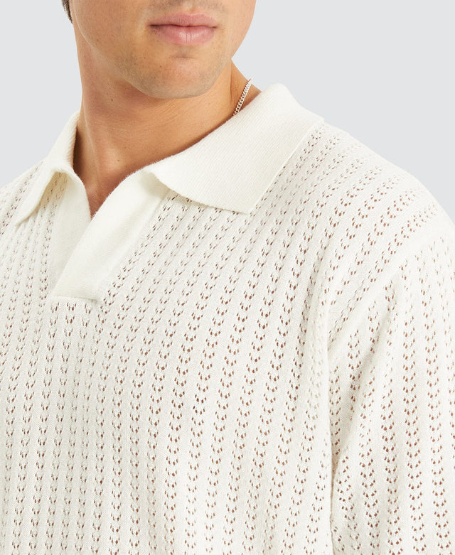 Nomadic Copacetic Polo Knit White