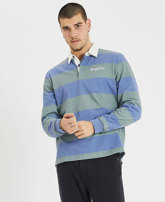 Nomadic Coyote Rugby LS Top - Stormy Sea Stripe Multi Colour