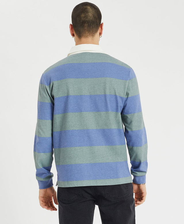 Nomadic Coyote Rugby LS Top - Stormy Sea Stripe Multi Colour