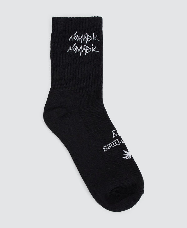 Nomadic Goodie 2 Pack Socks Black & White