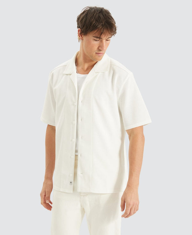 Nomadic Lagoon Cropped Resort Shirt White