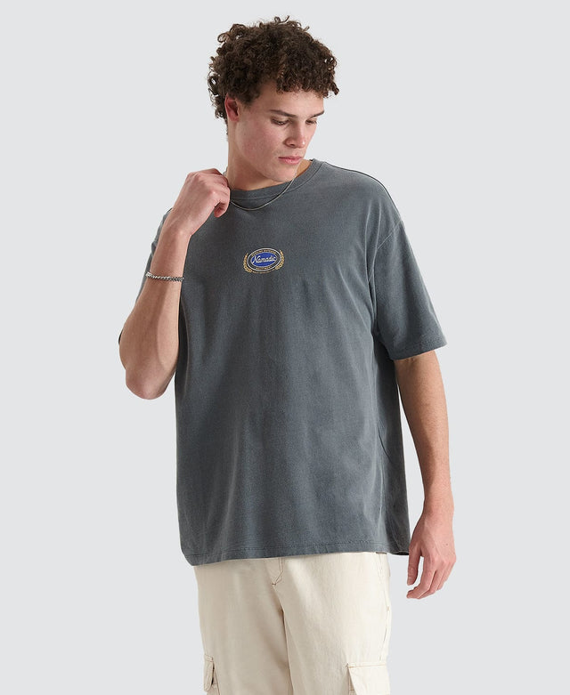 Nomadic North Port Heavy Box Fit Tee - Pigment Charcoal GREY