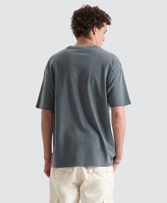 Nomadic North Port Heavy Box Fit Tee - Pigment Charcoal GREY