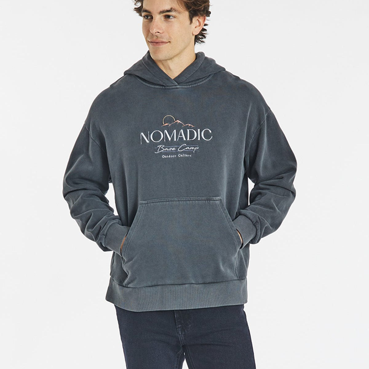 Onawa Relaxed Hoodie Pigment Asphalt Black | Neverland Store