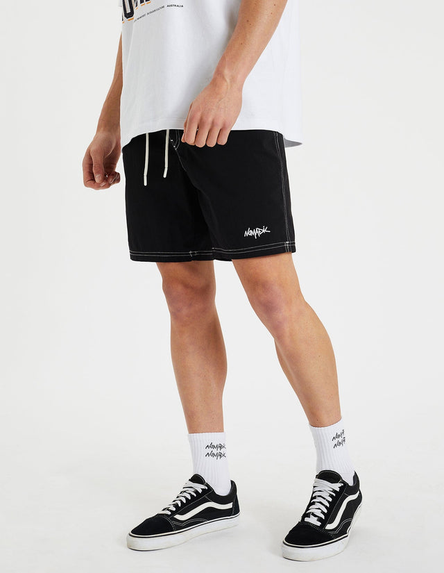 Nomadic Paradise Collided Beach Short Jet Black