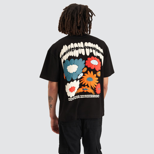 Nomadic Paradise Florist Street Tee Jet Black