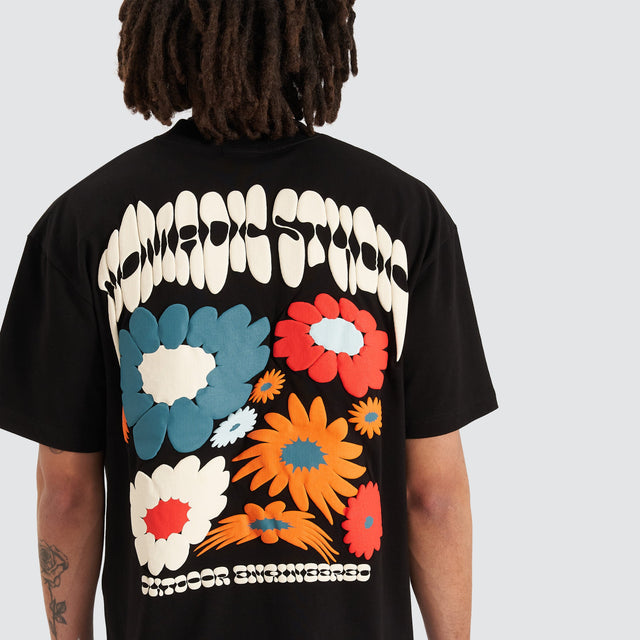 Nomadic Paradise Florist Street Tee Jet Black