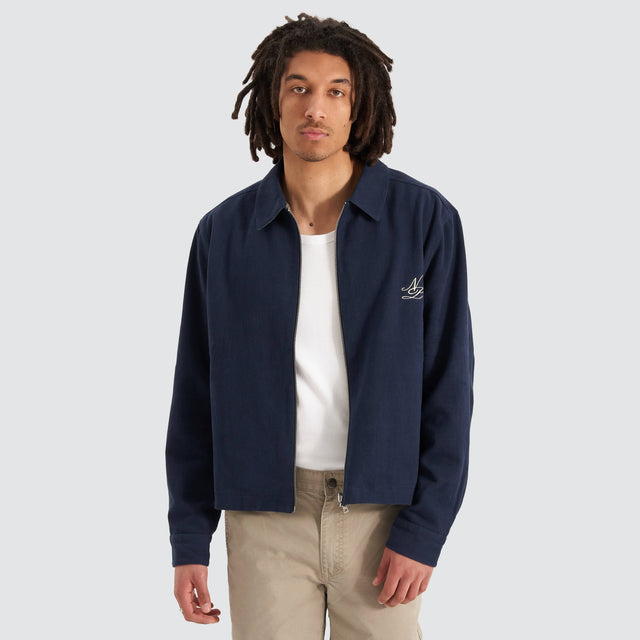 Nomadic Paradise Palette Reversible Worker Jacket Navy/Teal Check