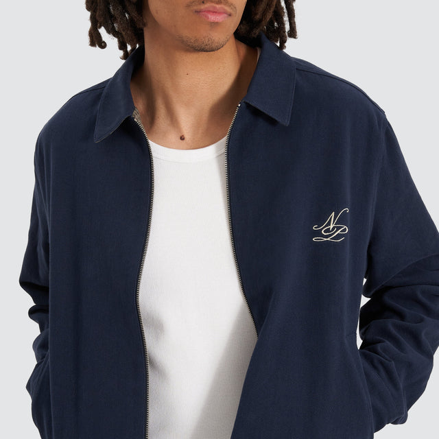 Nomadic Paradise Palette Reversible Worker Jacket Navy/Teal Check