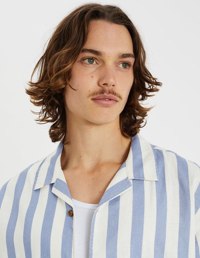 Nomadic Paradise Realm Shirt Linen Stripe