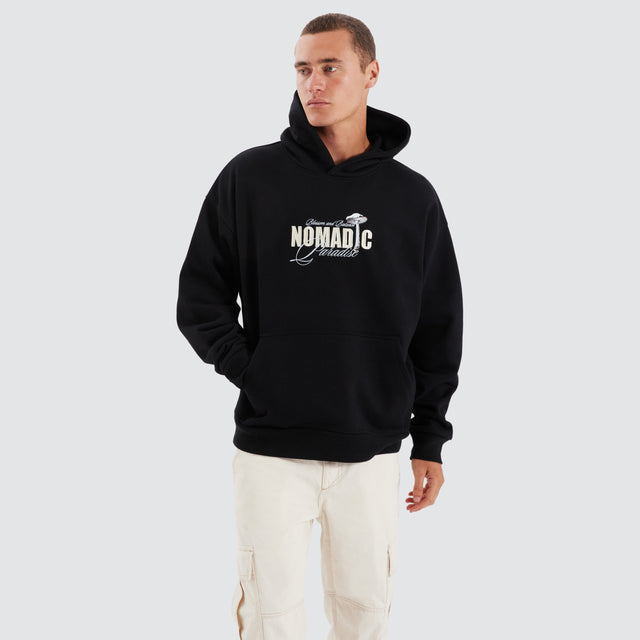 Nomadic Paradise Toadstool Oversized Hoodie Jet Black