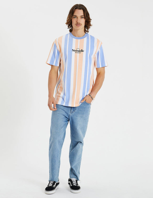 Nomadic Paradise Urban Relaxed Tee in Peach Stripe