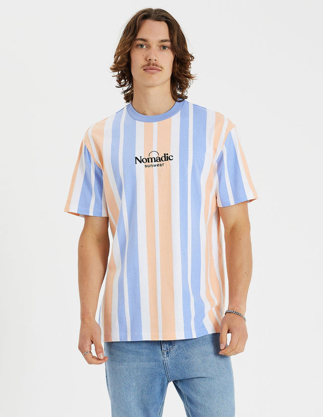 Nomadic Paradise Urban Relaxed Tee in Peach Stripe