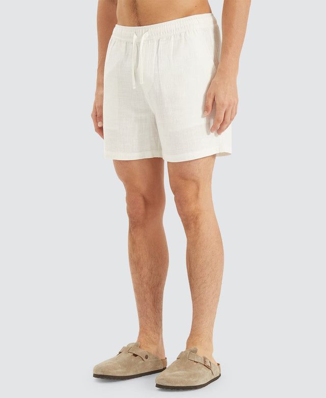 Nomadic Seaside Linen Shorts White