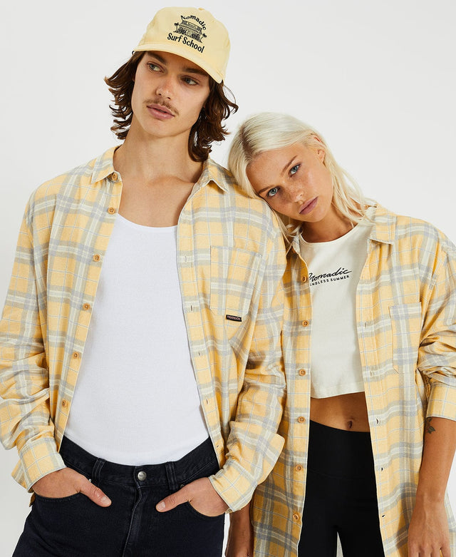 Nomadic Sunny Days Casual L/S Shirt - Golden Check Multi Colour