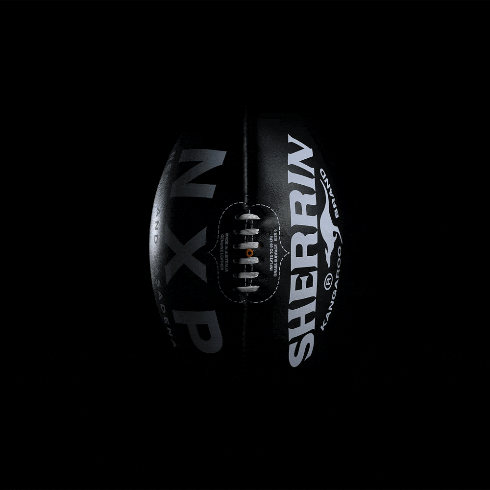 NXP x Sherrin Game Ball in Black | Neverland Store