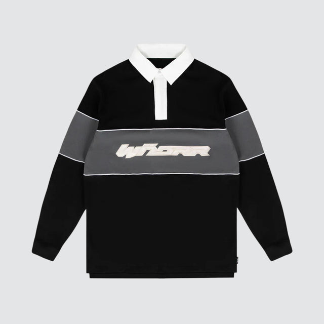 Rothman Panel Rugby Top Black