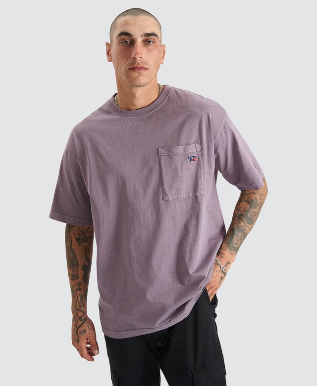 Russell Athletic Pocket T-Shirt Mauve Red
