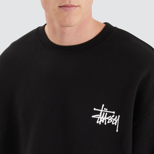 Stussy Graffiti LCB Fleece Crew Black