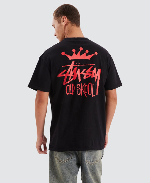 Stussy Old Skool T-Shirt Black - Neverland Store