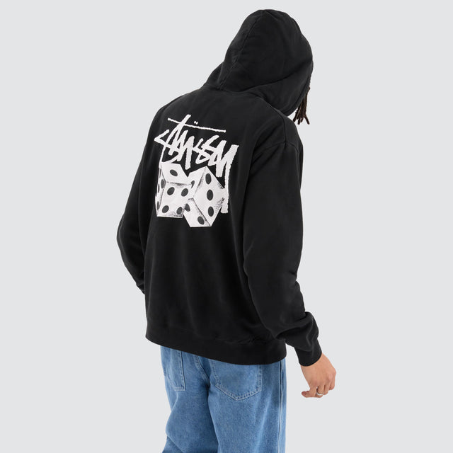 Stussy Pair Of Dice Hood Black